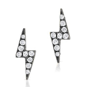 Diamond Lightning Bolt Stud Earring - The Ear Stylist by Jo Nayor