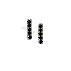 Black Diamond Mini Stick Stud Earring - The Ear Stylist by Jo Nayor