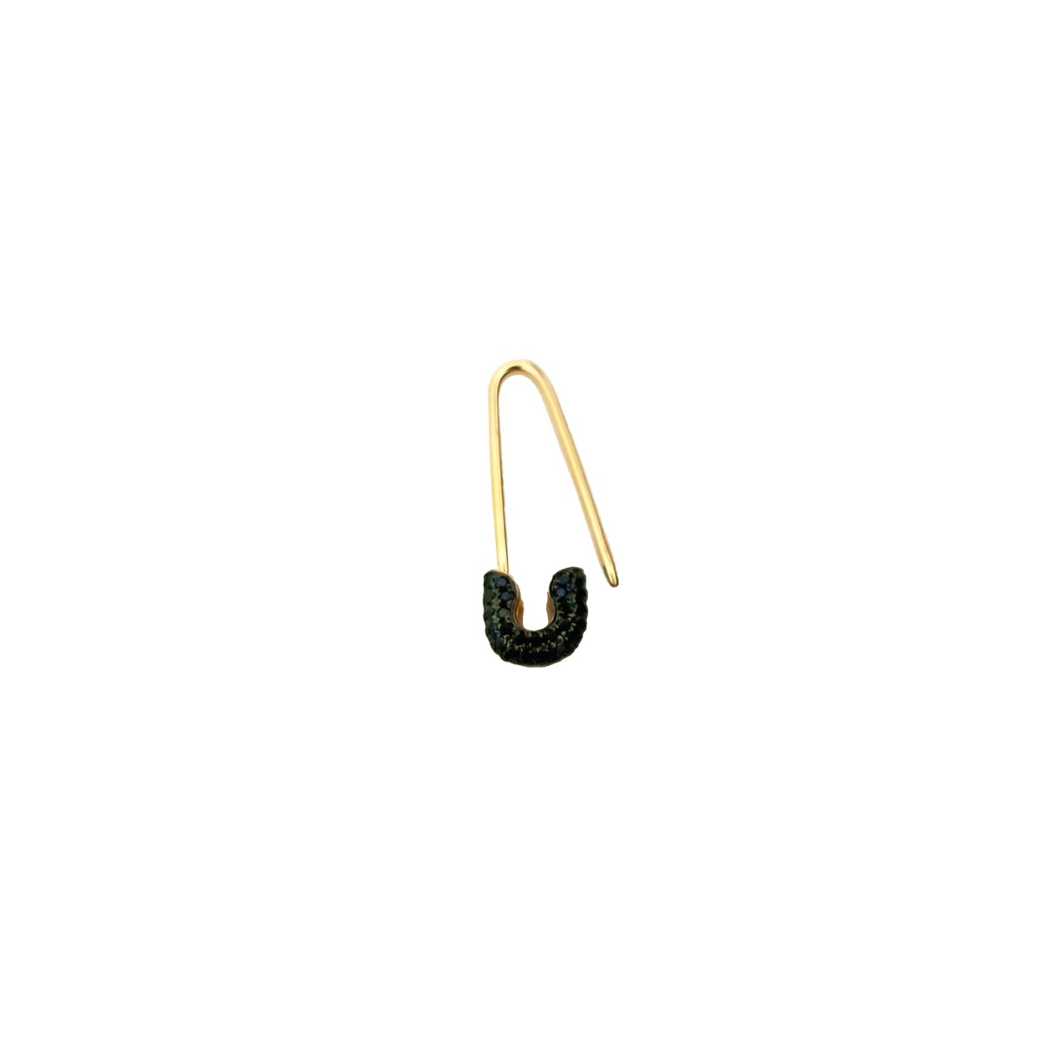 Black Diamond Safety Pin Earring - The Ear Stylist by Jo Nayor