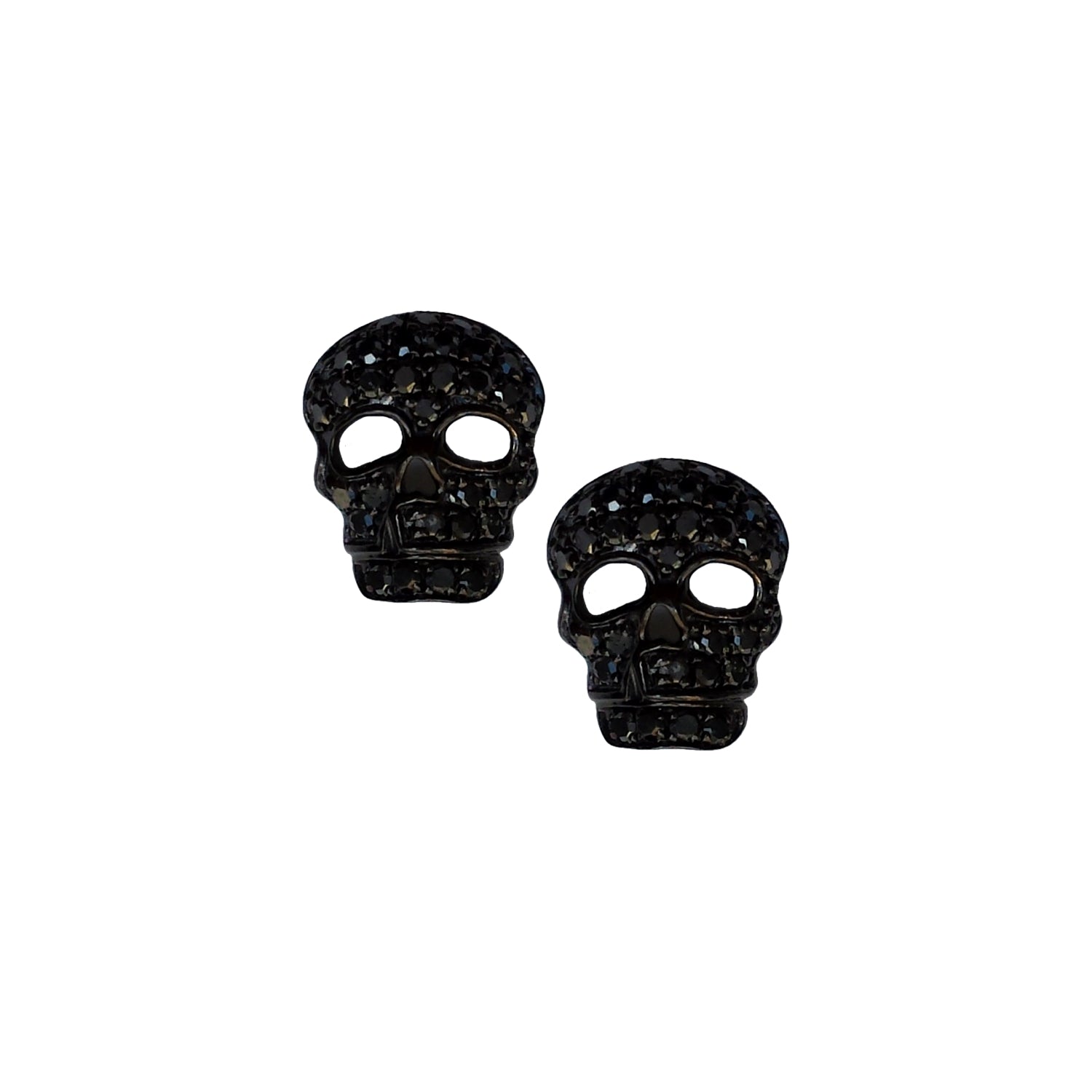 Black Diamond Skull Post Earring - The Ear Stylist by Jo Nayor
