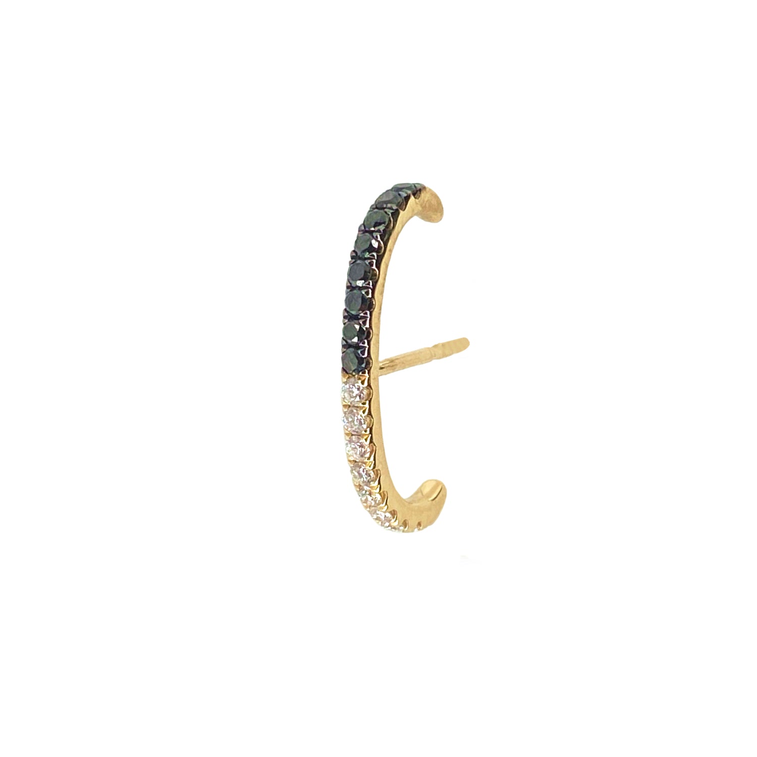 Black and White Diamond Ear Band - Designer Earrings - The EarStylist by Jo Nayor 