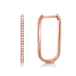 Diamond Box Hoops - Designer Earrings - The EarStylist by Jo Nayor