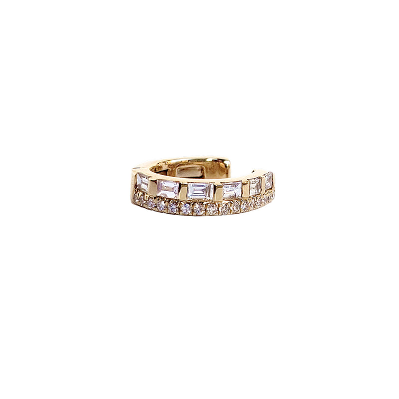 Baguette & Brilliant Ear Cuff - Designer Earrings - The EarStylist by Jo Nayor 