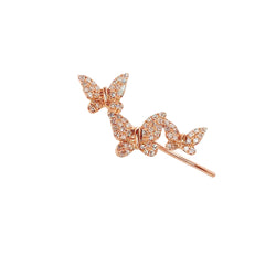 Diamond Butterfly Climber - The Ear Stylist by Jo Nayor