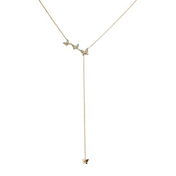 Diamond Butterfly Lariat Necklace - The Ear Stylist by Jo Nayor