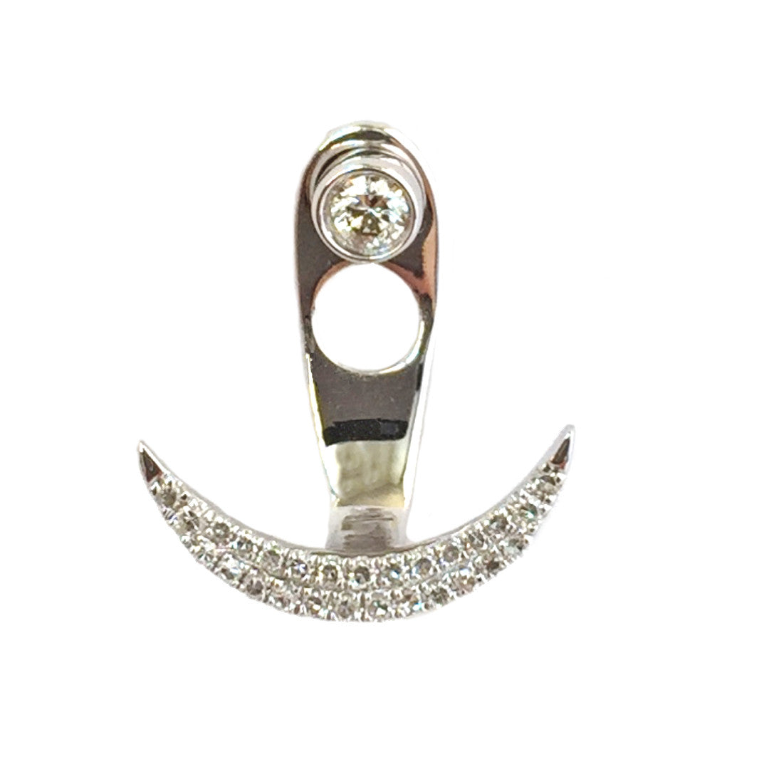 Diamond Crescent Jacket and Post Earring - The Ear Stylist by Jo Nayor