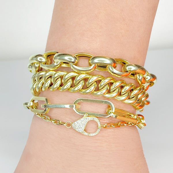 14K Gold Emma Link Bracelet - Designer Bracelet - Jo Nayor Designs