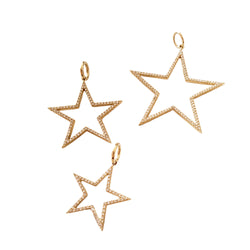 Cut Out Diamond Star Charms - Designer Earrings - The EarStylist by Jo Nayor 