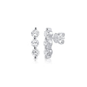 Diamond Trio Post Earring - Designer Earrings - The EarStylist by Jo Nayor 