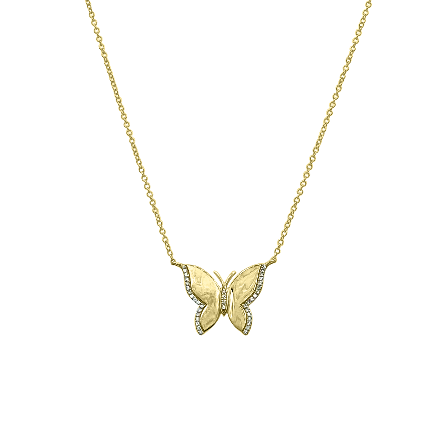 Diamond Butterfly Necklace - Designer Necklaces - Jo Nayor Designs