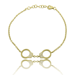 Gold and Diamond Handcuff Bracelet - The Ear Stylist by Jo Nayor