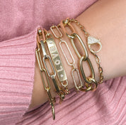 Diamond Clasp Link Bracelet  - Designer Bracelet - Jo Nayor Designs