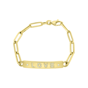 Diamond Love Link Bracelet - Designer Bracelet - Jo Nayor Designs