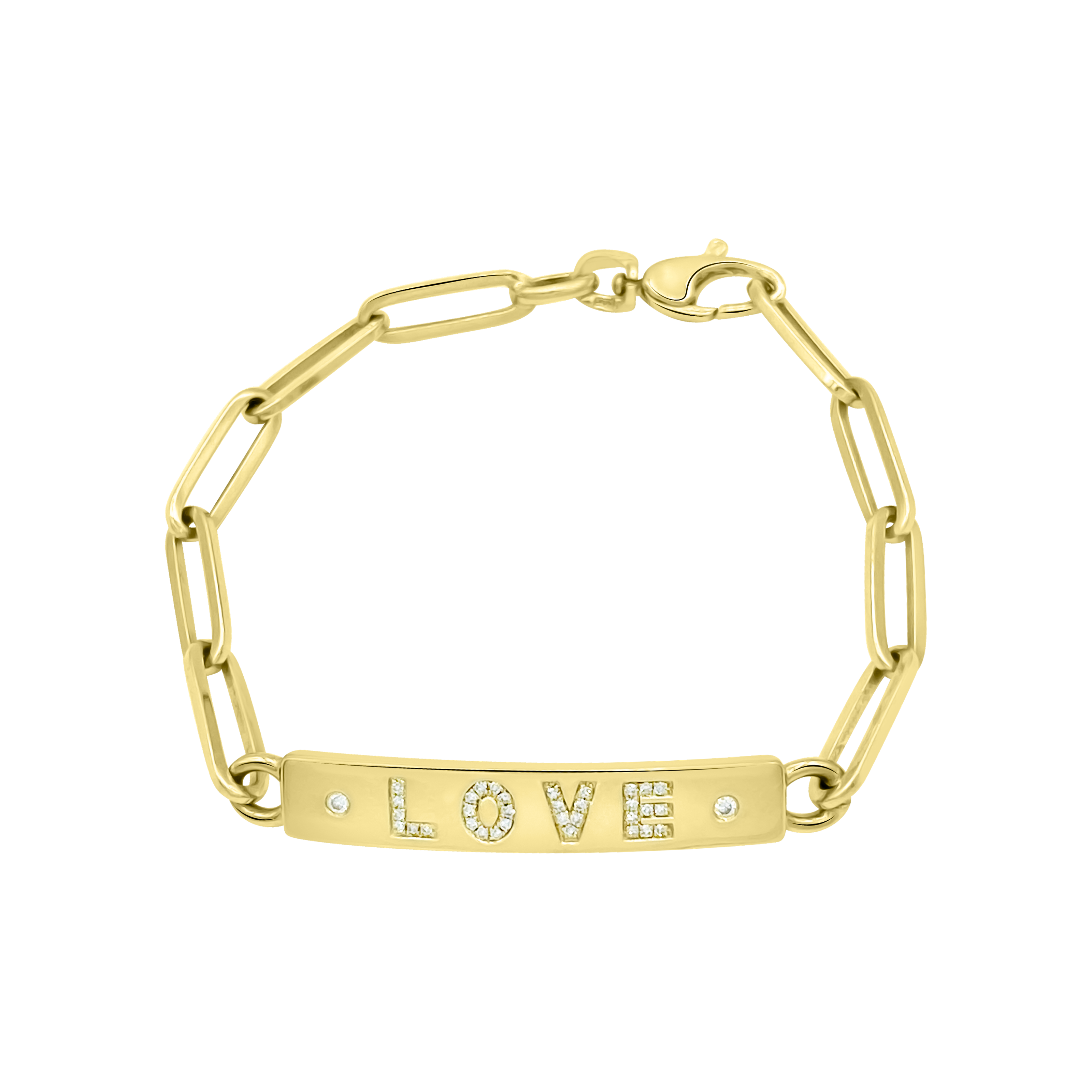 Diamond Love Link Bracelet - Designer Bracelet - Jo Nayor Designs