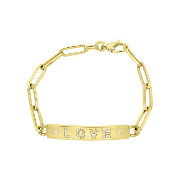 Diamond Love Link Bracelet - Designer Bracelet - Jo Nayor Designs