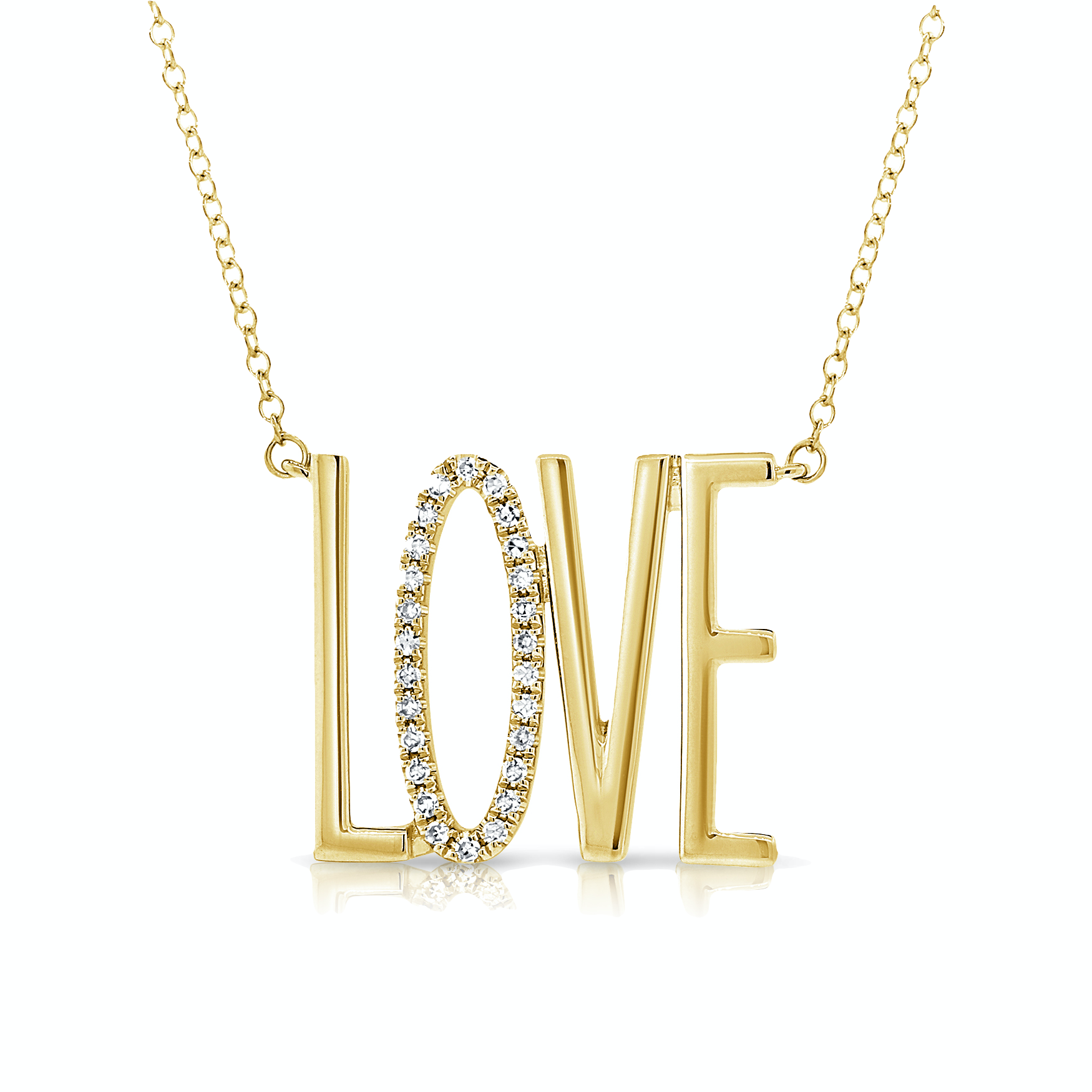 Diamond Love Necklace - Designer Necklaces - Jo Nayor Designs