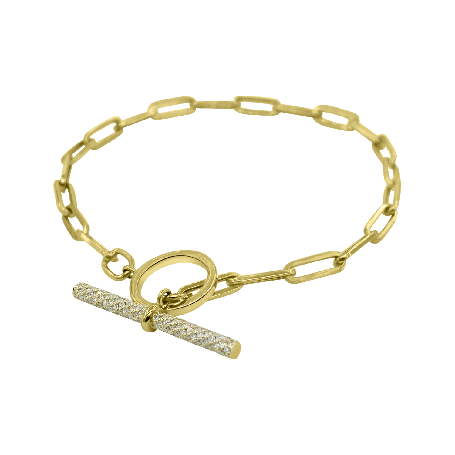 Diamond Toggle Link Bracelet - Designer Bracelet - Jo Nayor Designs