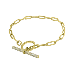 Diamond Toggle Link Bracelet - Designer Bracelet - Jo Nayor Designs
