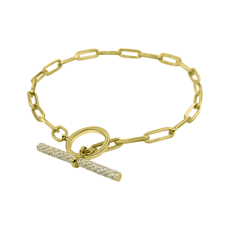 Diamond Toggle Link Bracelet - Designer Bracelet - Jo Nayor Designs