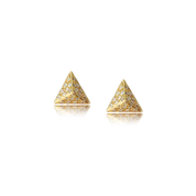 Gold & Diamond Triangle Pyramid Earring - The Ear Stylist by Jo Nayor