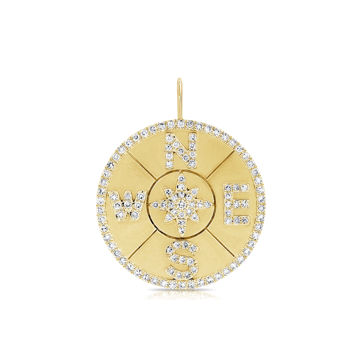 Diamond Compass Charm - Designer Earrings - The EarStylist by Jo Nayor 
