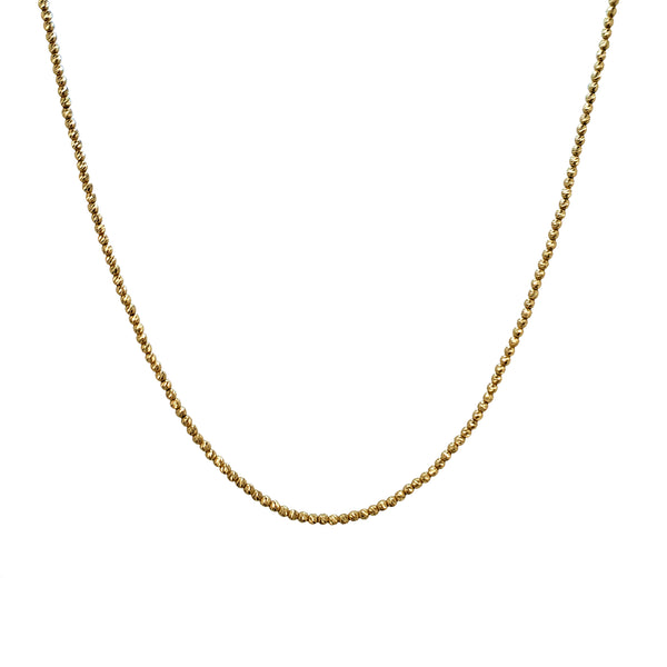 Solid 14K Gold Disco Bead Necklace - The Ear Stylist by Jo Nayor