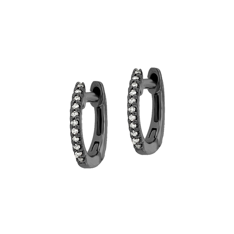 Triple Mini Diamond Hoop Box - Designer Earrings - The EarStylist by Jo Nayor 