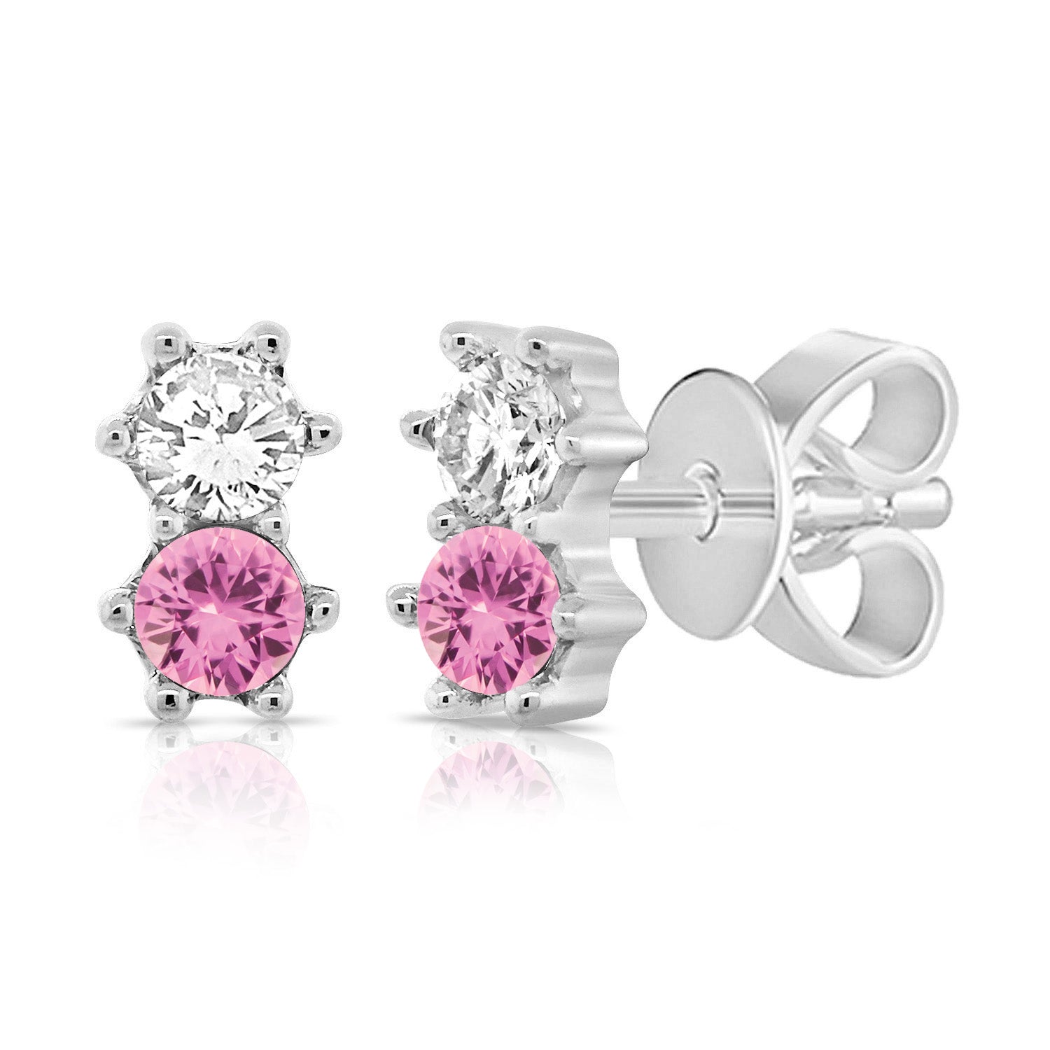 Diamond & Sapphire Duo Earring - Earrings - The EarStylist by Jo Nayor