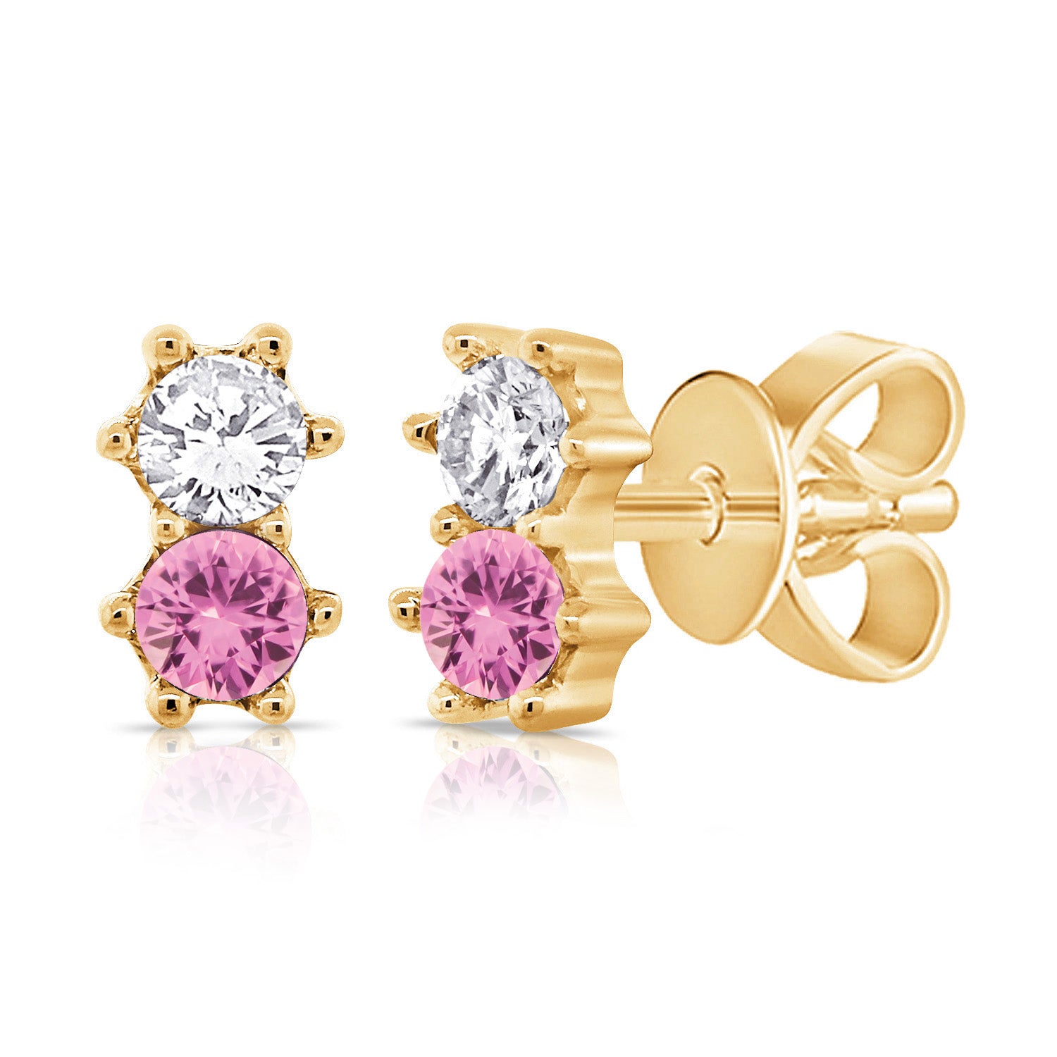 Diamond & Sapphire Duo Earring - Earrings - The EarStylist by Jo Nayor