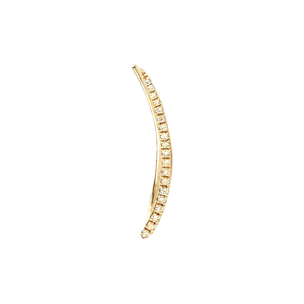 Gold and Diamond Scimitar Climber Earring - The Ear Stylist by Jo Nayor