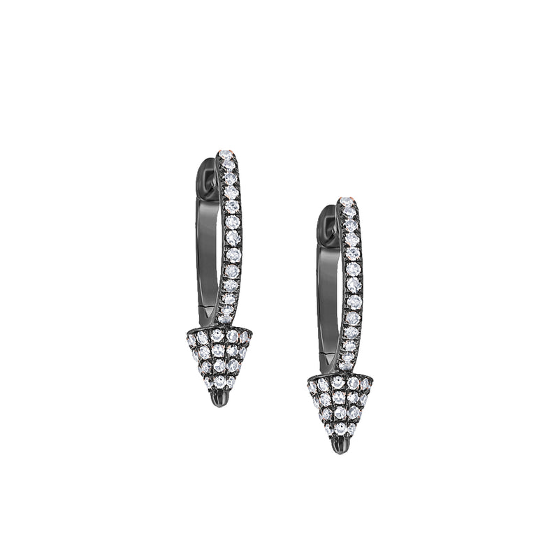 Mini Diamond Spike Hoop Earrings - The Ear Stylist by Jo Nayor