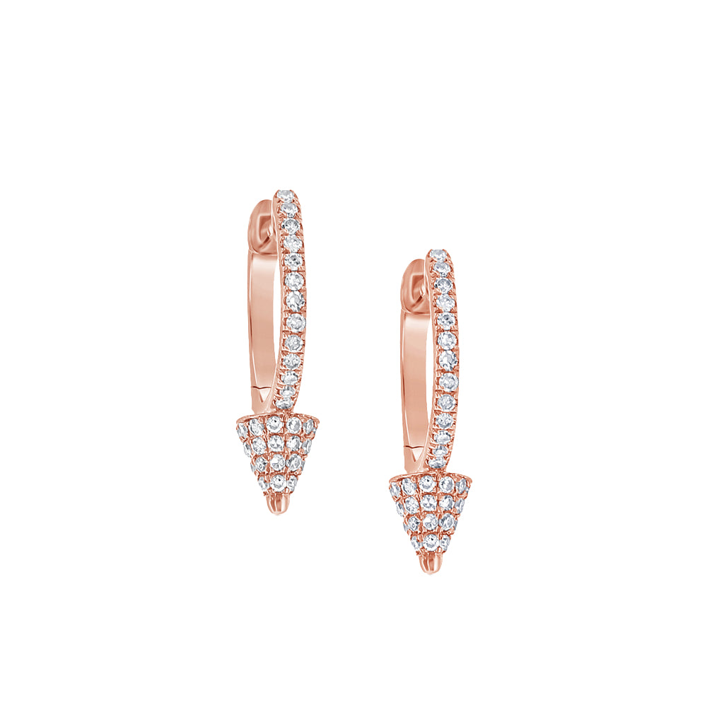Mini Diamond Spike Hoop Earrings - The Ear Stylist by Jo Nayor
