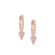Mini Diamond Spike Hoop Earrings - The Ear Stylist by Jo Nayor