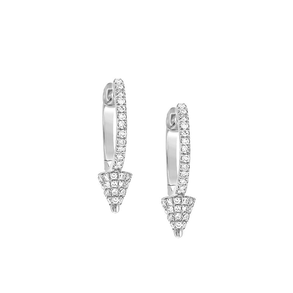 Mini Diamond Spike Hoop Earrings - The Ear Stylist by Jo Nayor