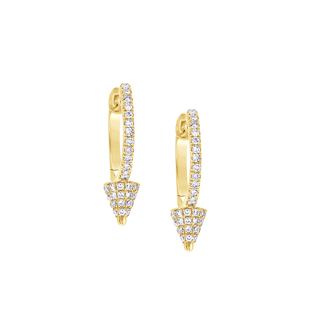 Mini Diamond Spike Hoop Earrings - The Ear Stylist by Jo Nayor