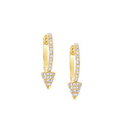Mini Diamond Spike Hoop Earrings - The Ear Stylist by Jo Nayor