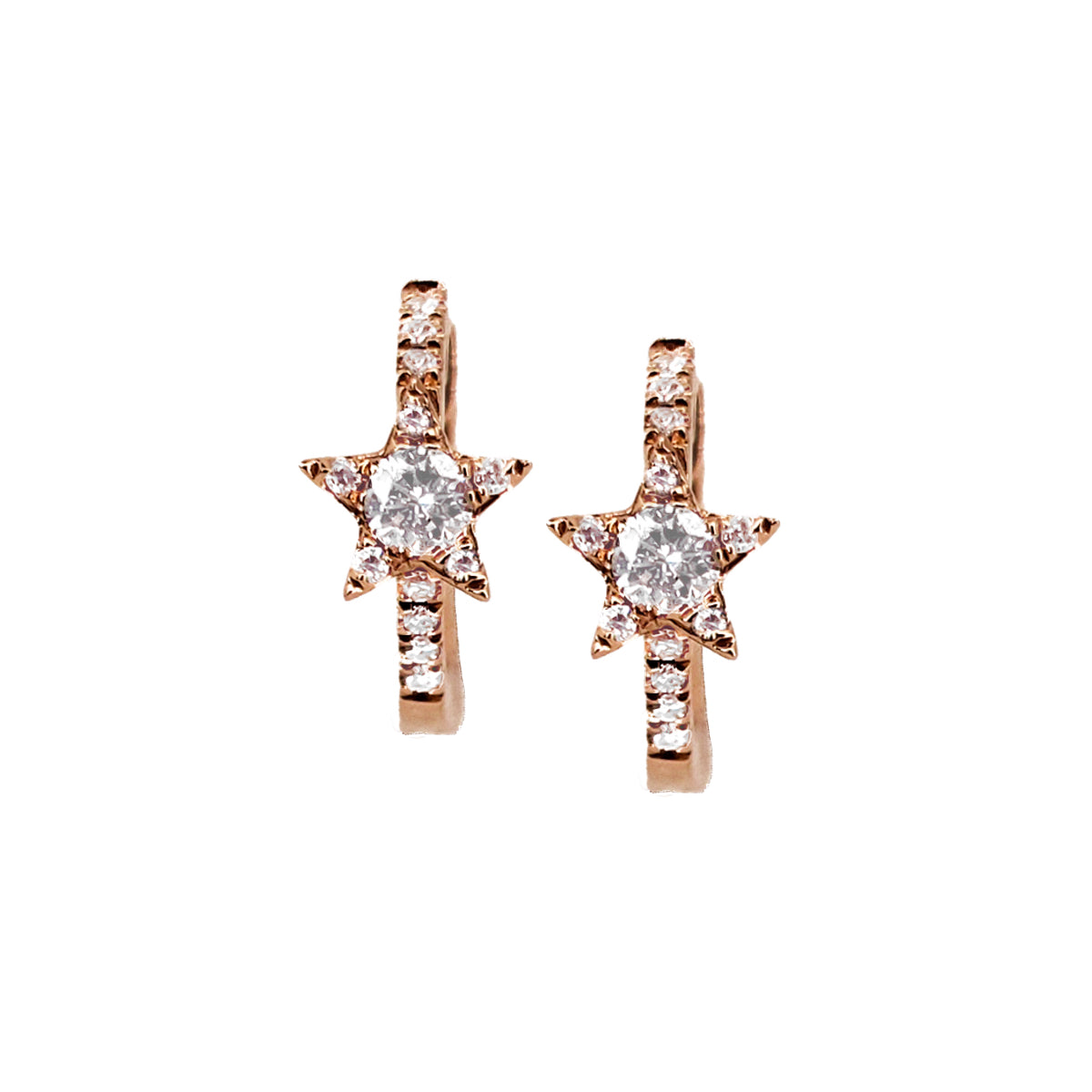 Diamond Star Huggie Earrings - The Ear Stylist by Jo Nayor