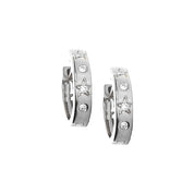 Gold and Diamond Star Mini Hoop Earrings - The Ear Stylist by Jo Nayor