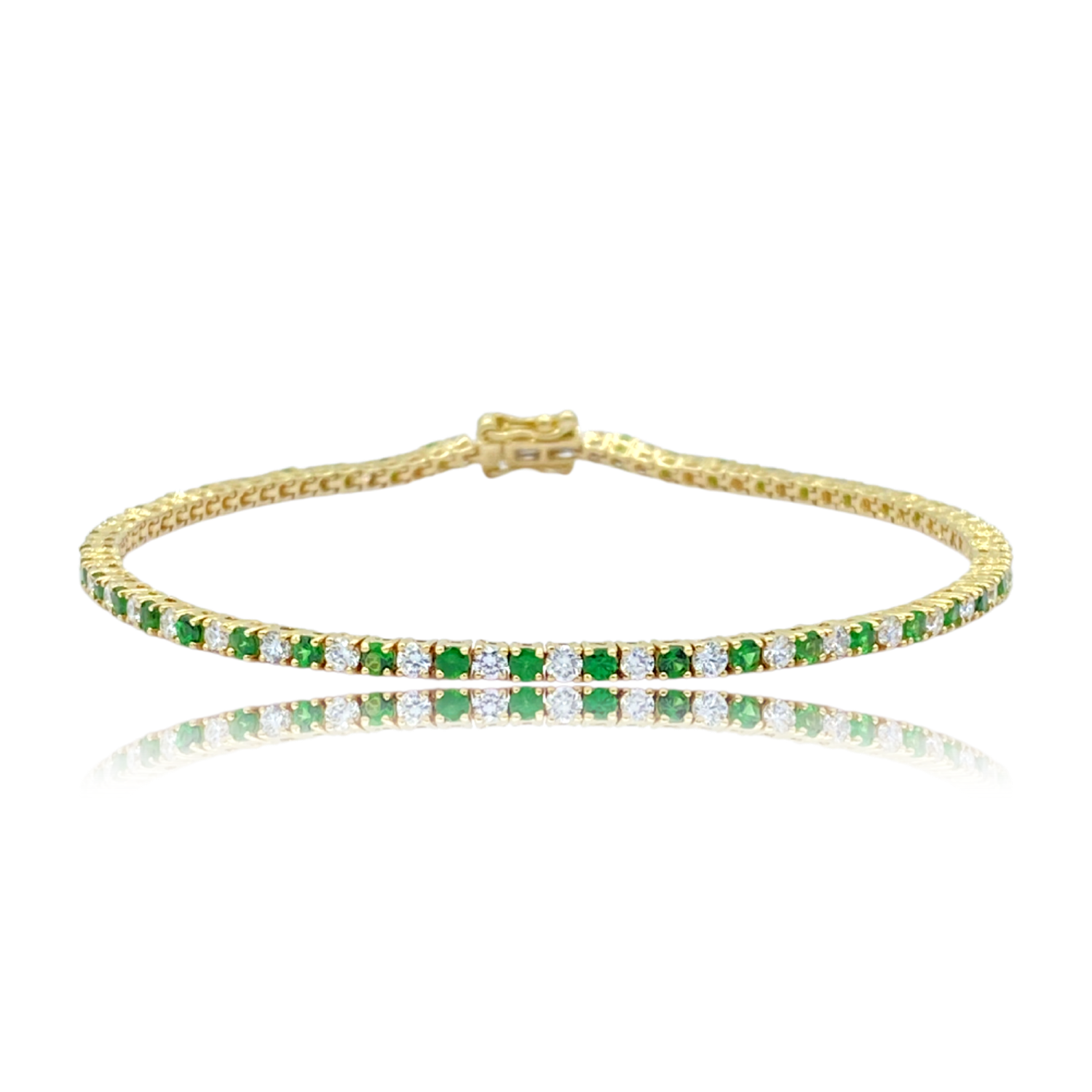 Diamond & Tsavorite Tennis Bracelet - Bracelets - Jo Nayor Designs