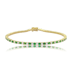 Diamond & Tsavorite Tennis Bracelet - Bracelets - Jo Nayor Designs