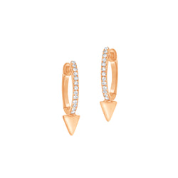 Diamond & 14K Gold Spike Hoop Earrings - The Ear Stylist by Jo Nayor