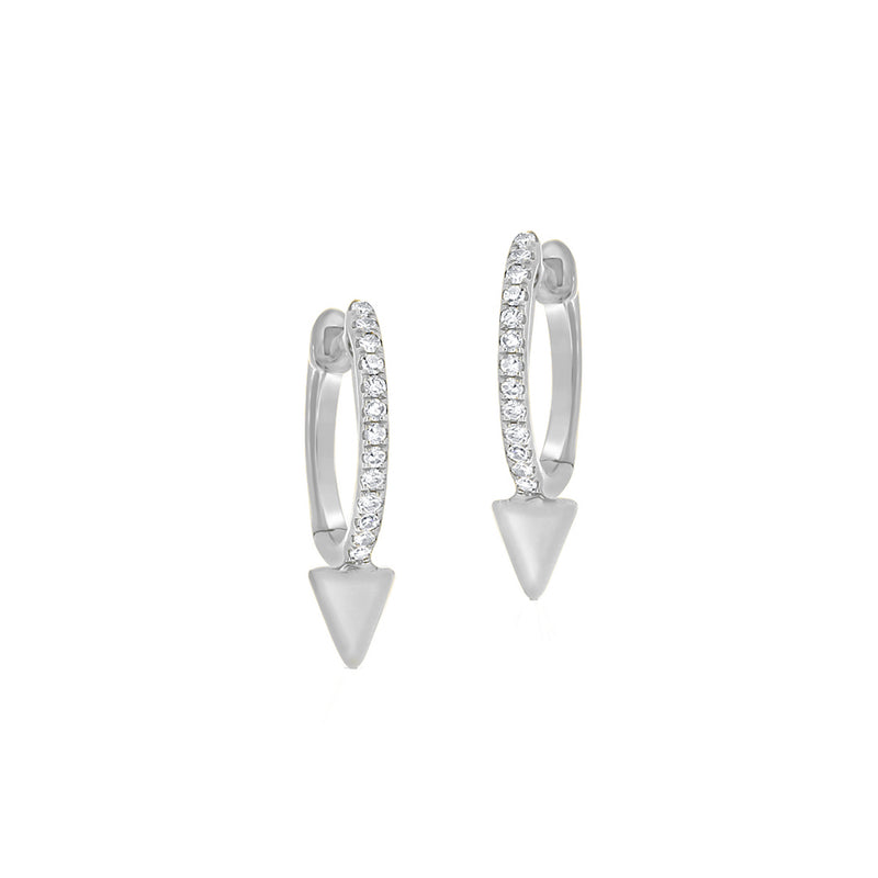 Diamond & 14K Gold Spike Hoop Earrings - The Ear Stylist by Jo Nayor