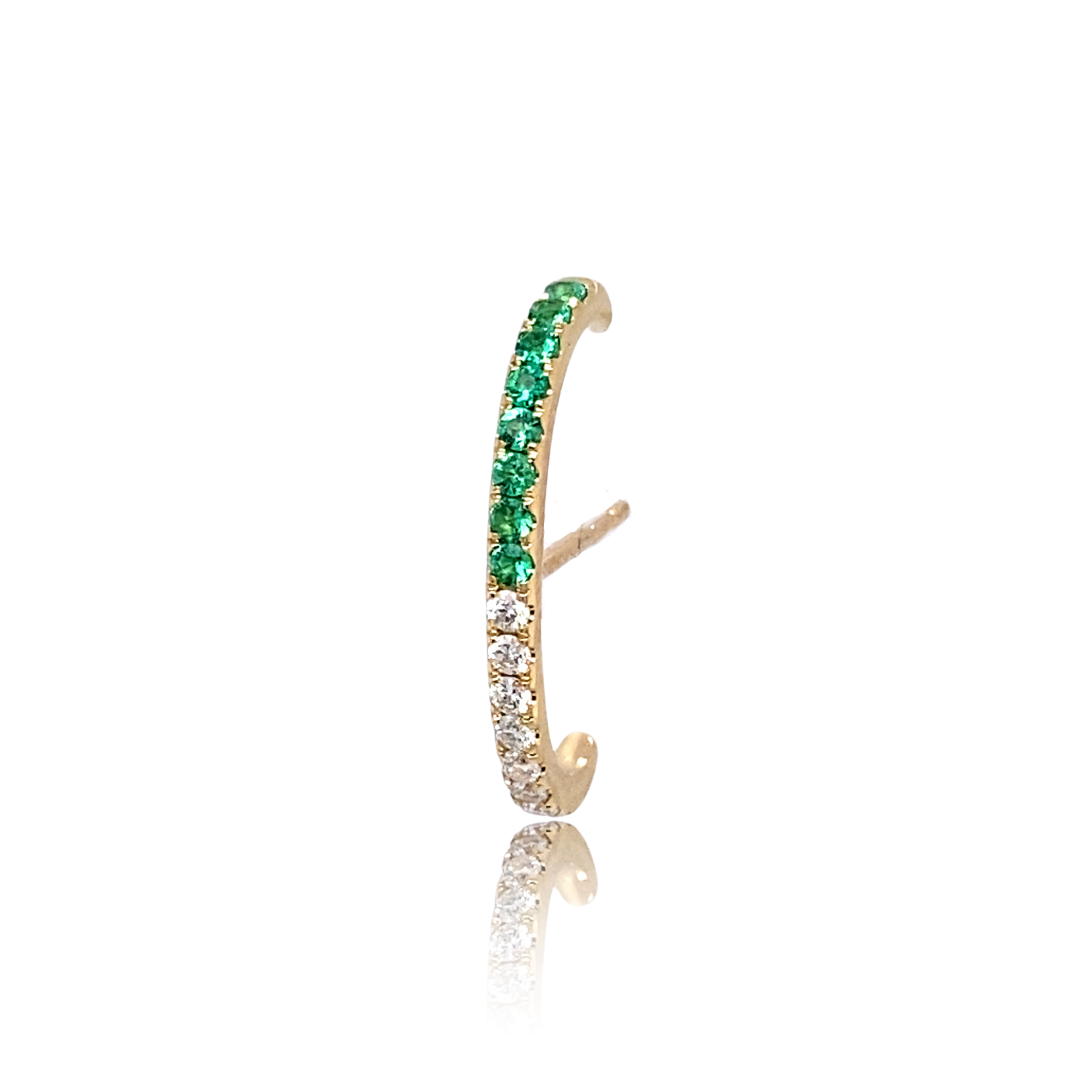 Diamond & Emerald Ear Band - Designer Earrings - The EarStylist