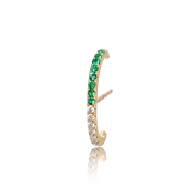 Diamond & Emerald Ear Band - Designer Earrings - The EarStylist