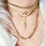 Double Diamond Lightning Bolt Charm - Designer Earrings - The EarStylist by Jo Nayor 