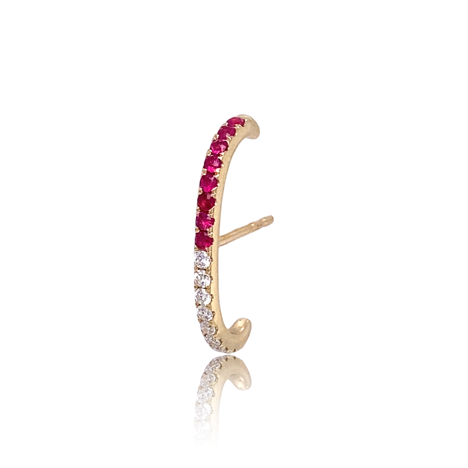 Diamond & Ruby Ear Band - Designer Earrings - The EarStylist