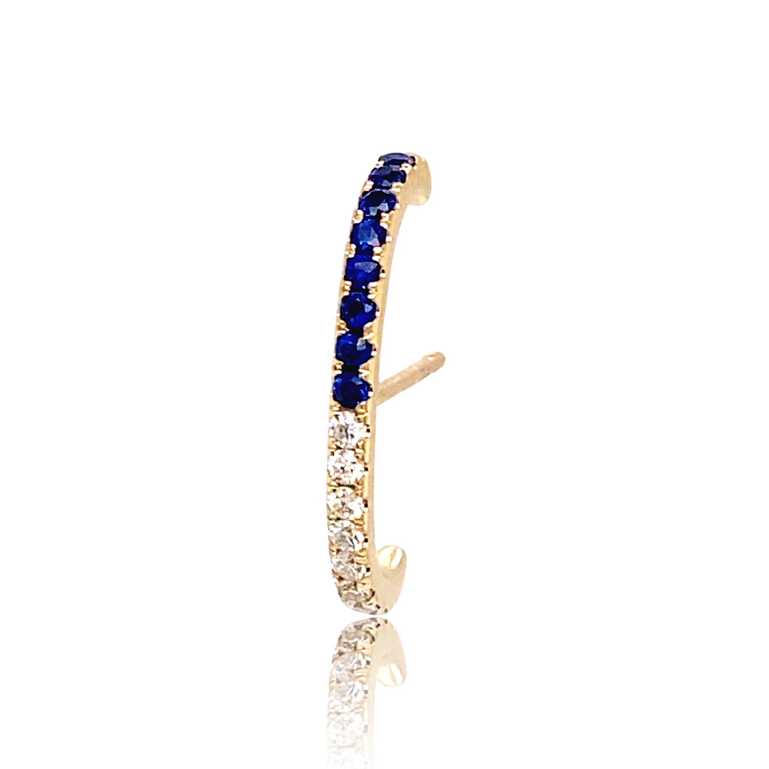 Diamond & Sapphire Ear Band - Designer Earrings - The EarStylist