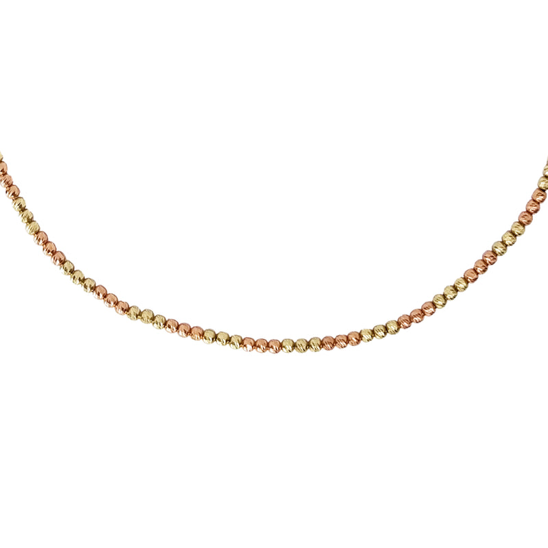14K Gold Disco Bead Choker Necklace - The Ear Stylist by Jo Nayor