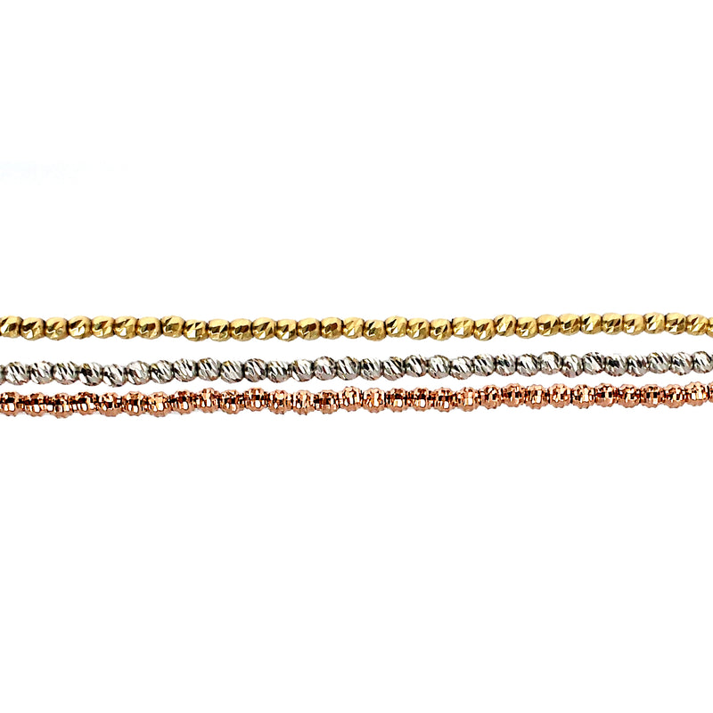 Solid 14K Gold Disco Bead Necklace - The Ear Stylist by Jo Nayor