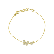 Double Butterfly Bracelet - Designer Bracelet - Jo Nayor Designs